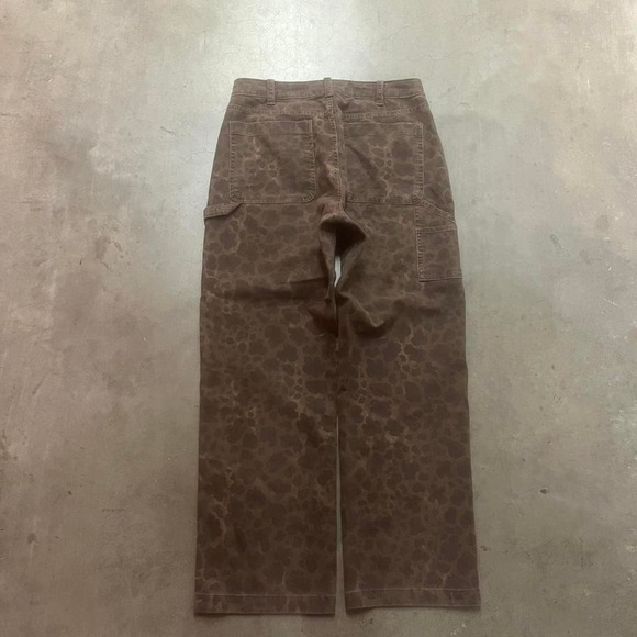 Abercrombie & fitch men's baggy cheetah print camp carpenter pants 32